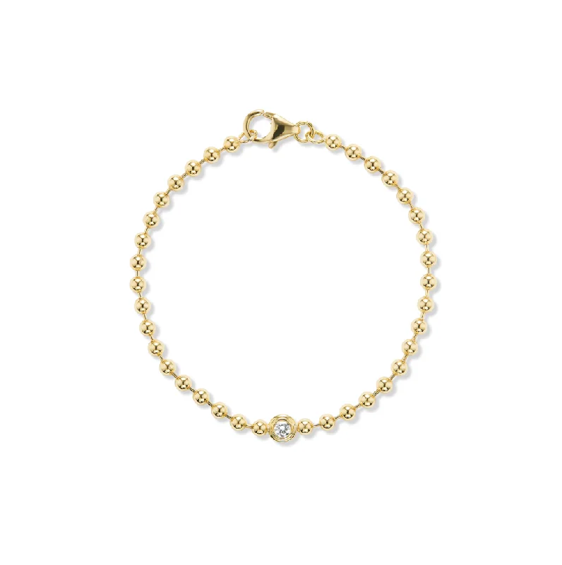 Double Bubble Bezel Diamond Bracelet