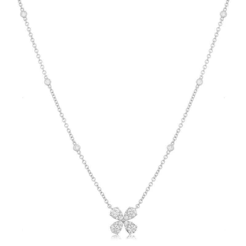 Diamond Flower Necklace