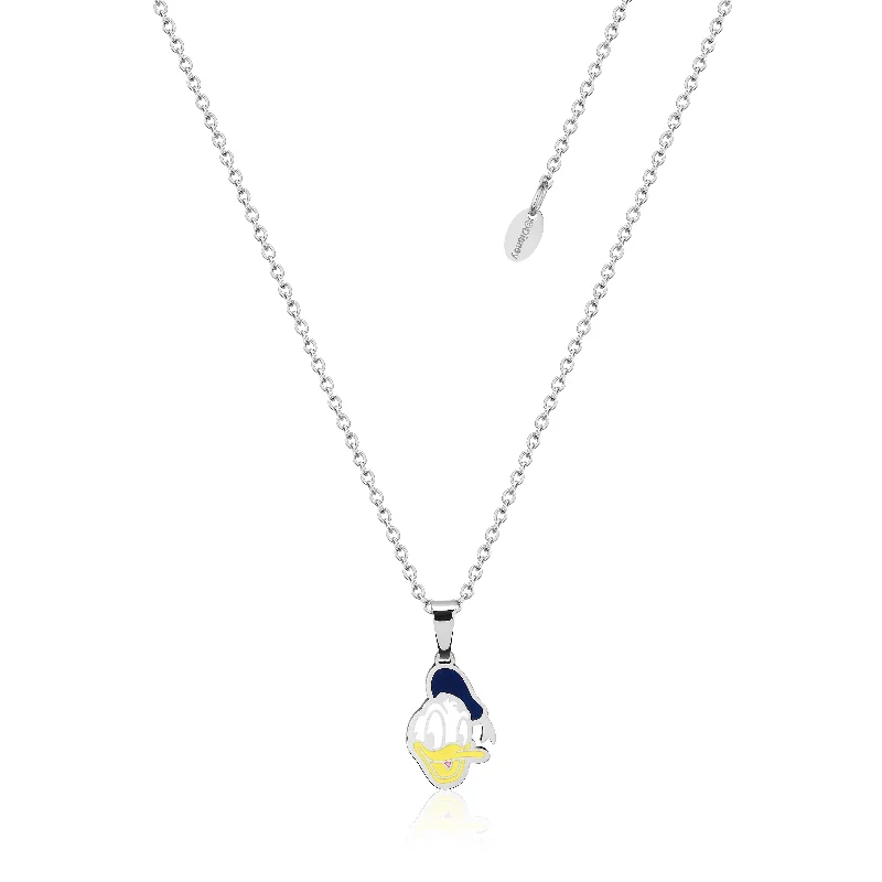 DISNEY Stainless Steel 47cm Animated Donald Duck Pendant on Chain