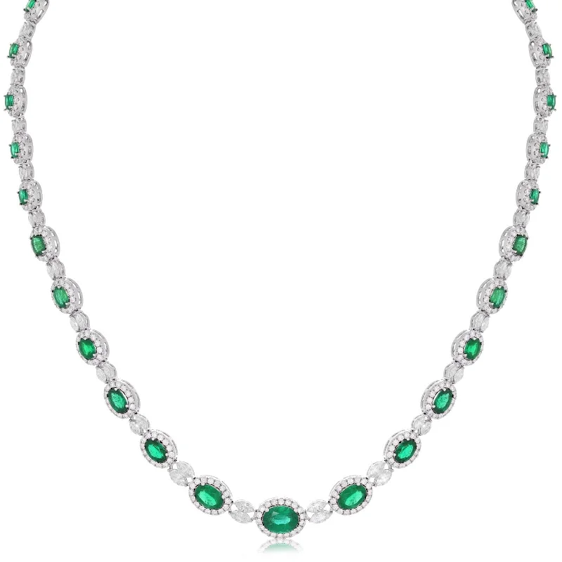 Emerald & Diamond Necklace