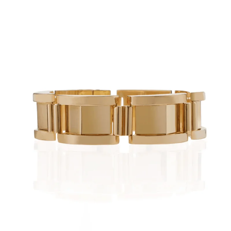 Ernest Le Sénéchal French Retro 18KT Yellow Gold Bracelet