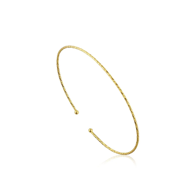 Gold Texture Thin Cuff