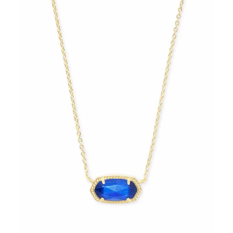 Kendra Scott Elisa Pendant Necklace in Cobalt Cat's Eye