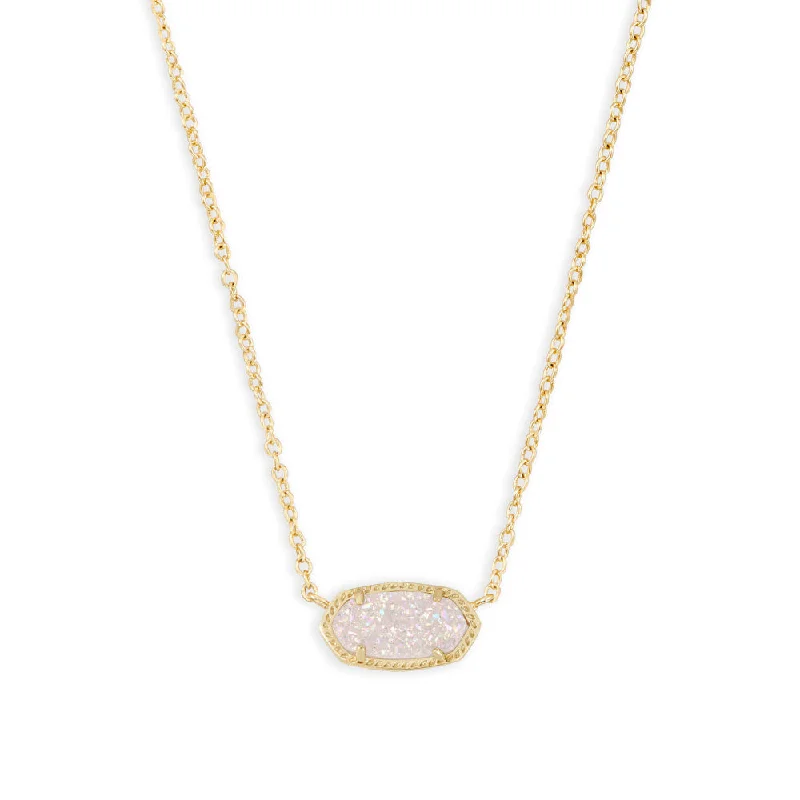 Kendra Scott Elisa Pendant Necklace in Iridescent Drusy