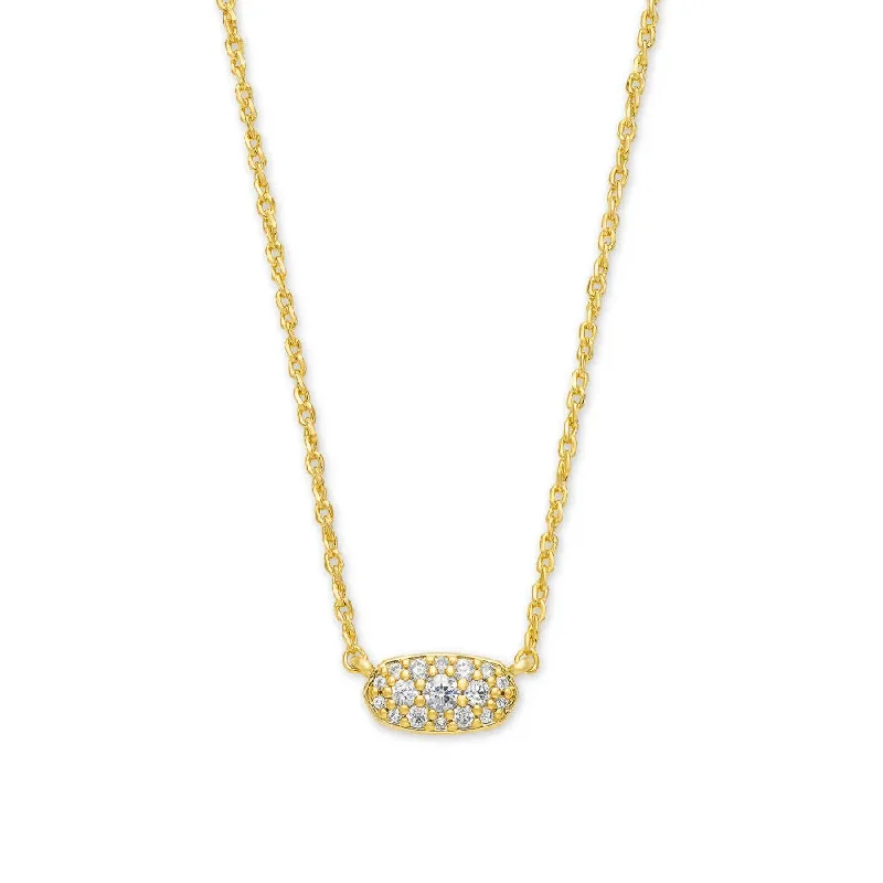 Kendra Scott Grayson Pendant Necklace in White Crystal