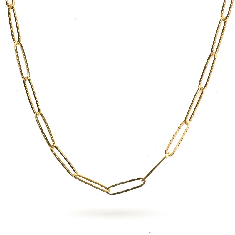 Paperclip Necklace in 14k Yellow Gold 18"