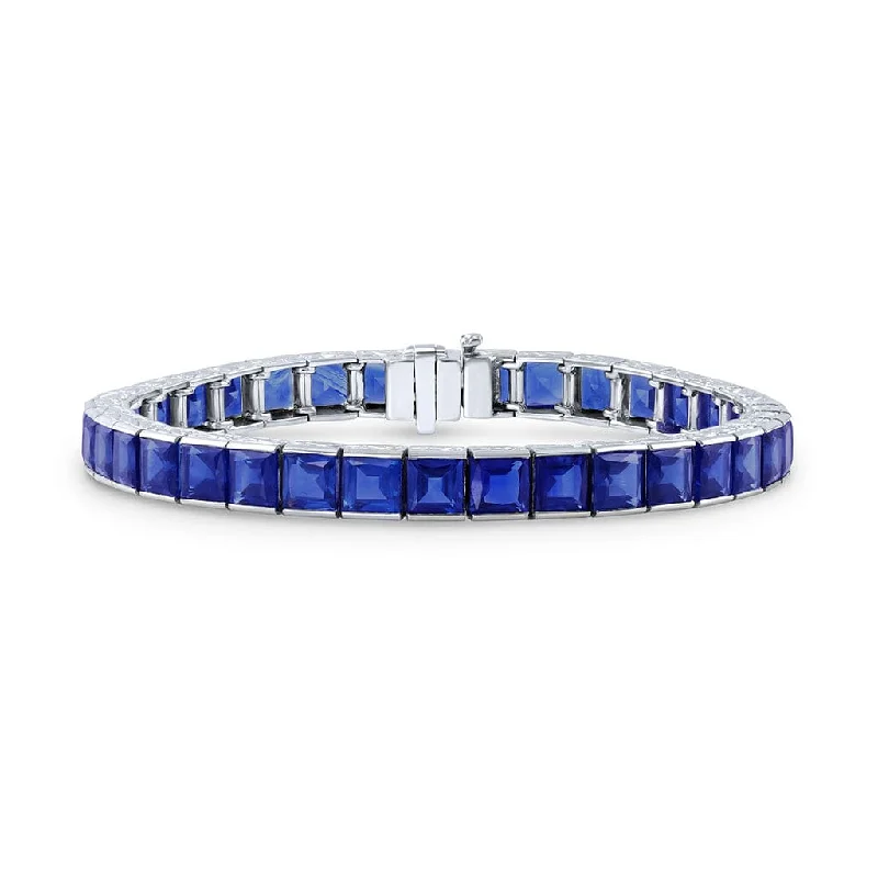 Platinum Sapphire Bracelet - Estate