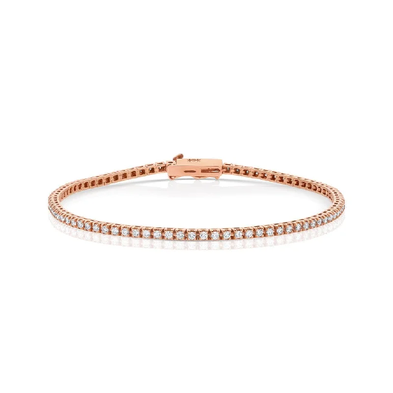 Rivière 18kt Rose gold 0.96ctw Diamond Tennis Bracelet