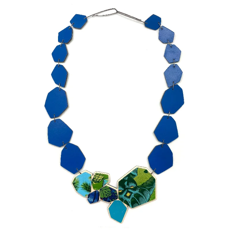 Royal Blue Geometric Necklace