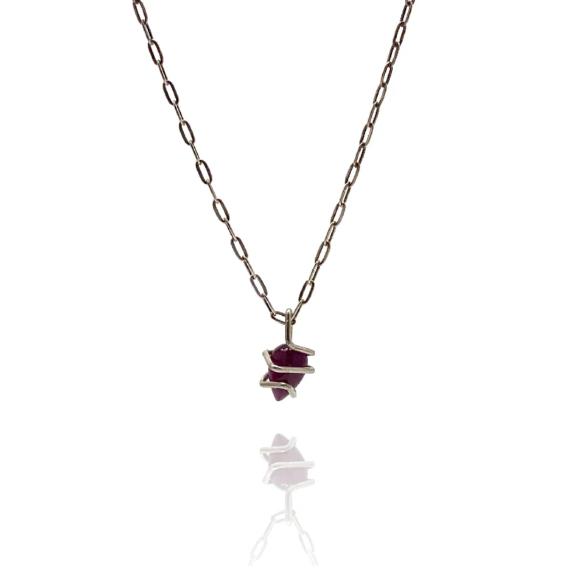 Ruby Pendant Necklace