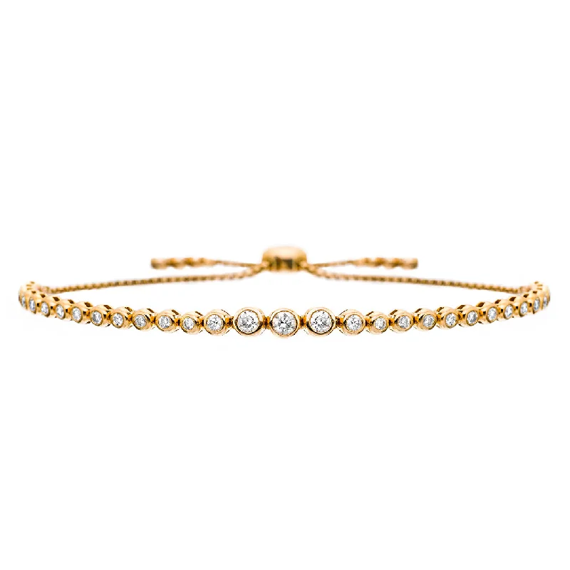 Sally Bolo Bracelet Rose Gold, Graduated