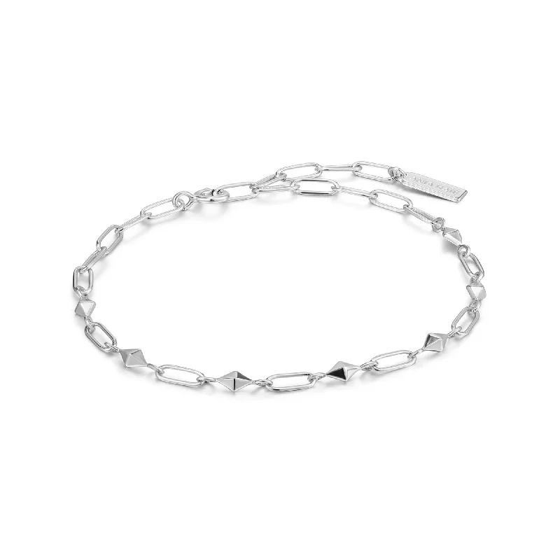 Silver Heavy Spike Bracelet